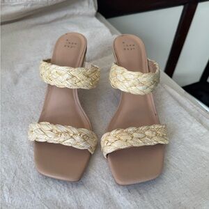 A New Day Women's Cream Braided Sandals